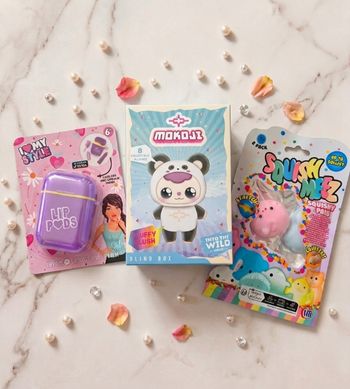 🌈 Pack Cadeau Kawaii : Mokoji Plush + Lip Pods TikTok + Squishmeez