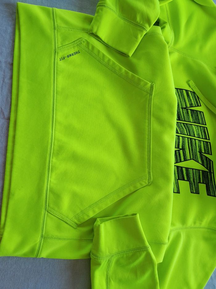Beau sweat capuche  hoodies Nike jaune fluo - photo numéro 7