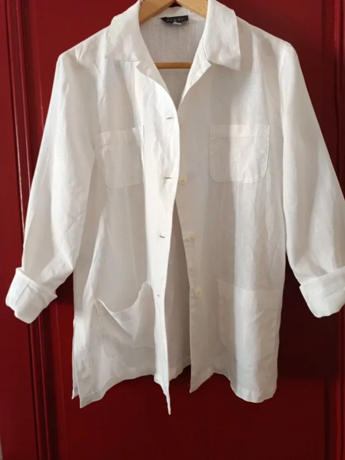 Chemise veste Breal 100% lin t.38/40 - photo numéro 2