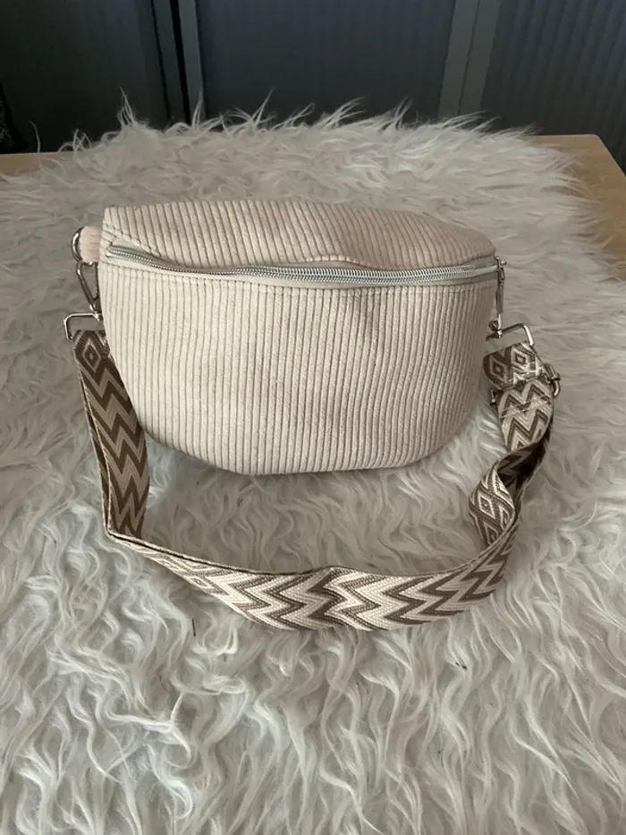Sac banane velours côtelé neuve