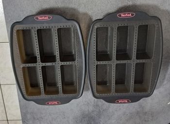 Lot de 2 moules mini cakes tefal crispy bake