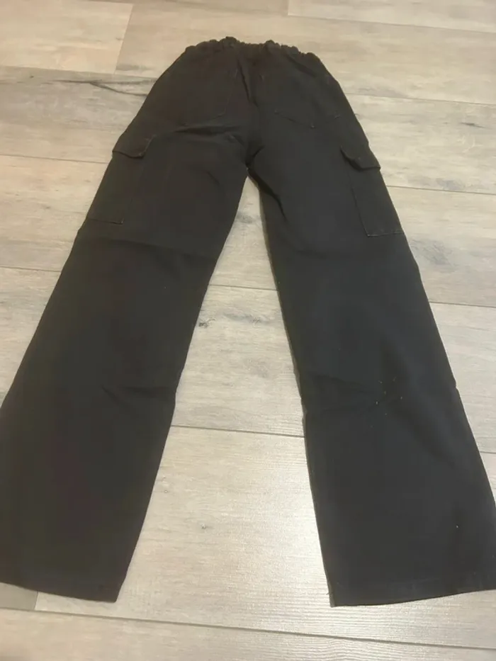 Pantalon cargo noir gemo 10 ans réglable - photo numéro 2