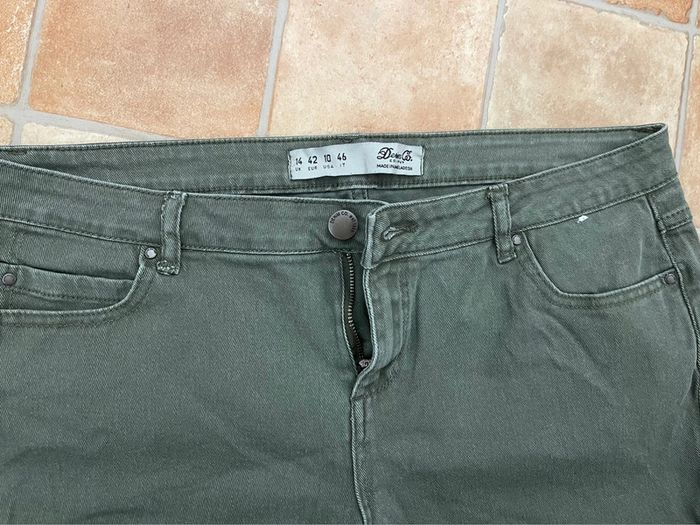 Short en jean kaki