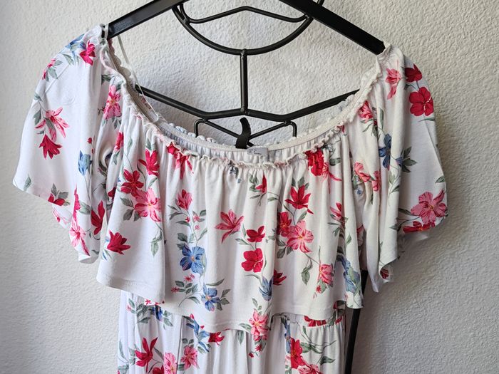 Robe longue blc/fleuri H&M - photo numéro 4