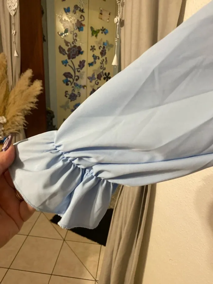 superbe chemise tunique bleu ciel 4xl= 52 neuve - photo numéro 2