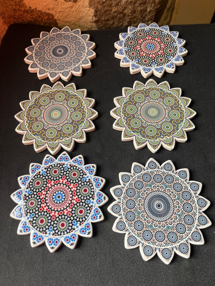 Magnifique lot de 6 dessous de verres GBT - photo numéro 7