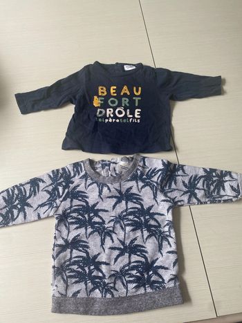 Lot tee shirt et pull