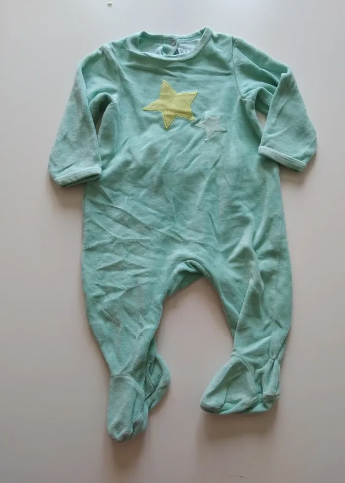 pyjama vert anis garcon 12 mois Prémaman