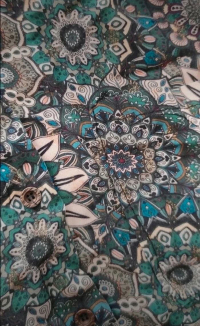 Chemisier blouse Made in Italy M mandala légère idéal printemps été - photo numéro 2