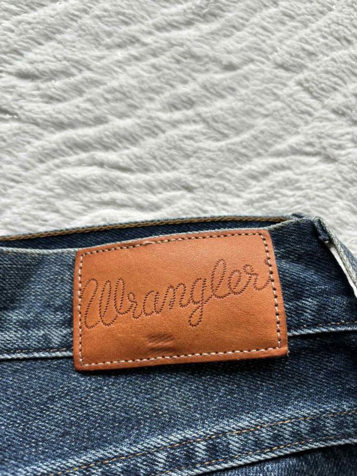 Jean Wrangler Larston bleu foncé délavé coupe slim tapered homme taille W28 38 M L32 - photo numéro 2