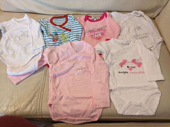 Lot de 6 bodies manches longues 3 mois