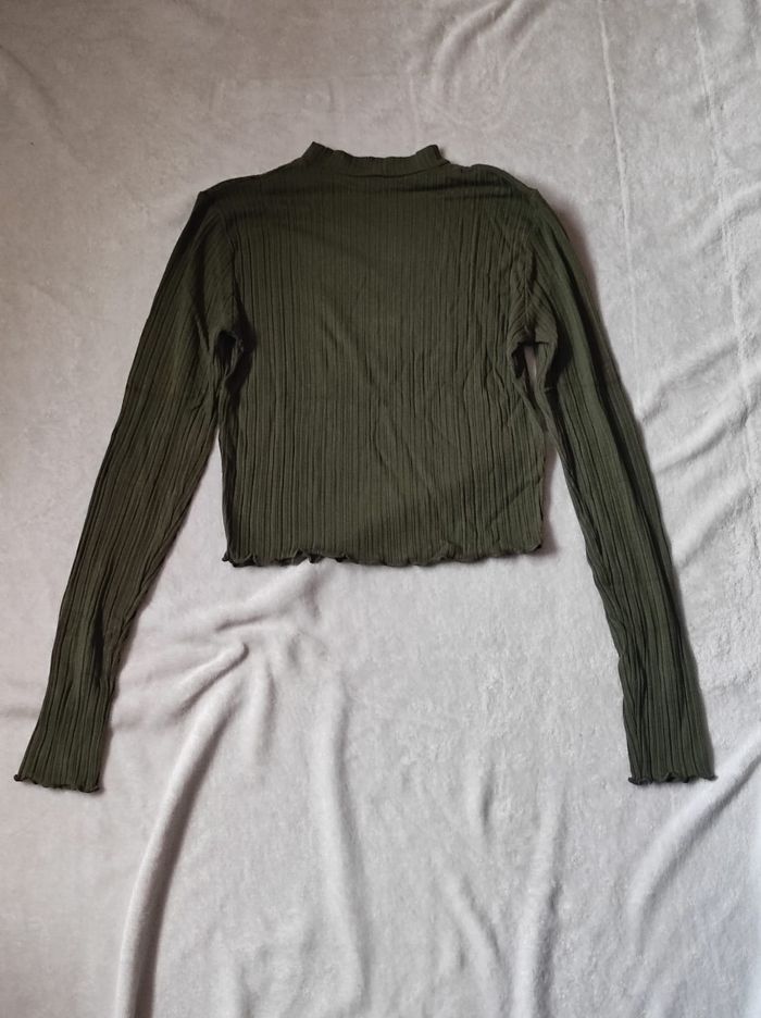 Pull court kaki taille S - photo numéro 4