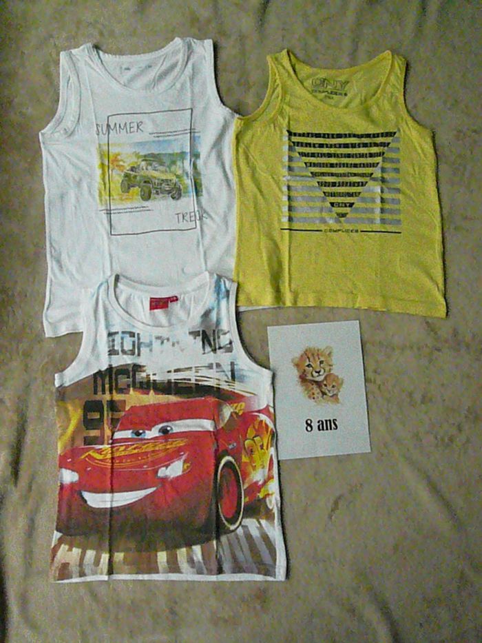 Lot de 3 débardeurs 8 ans