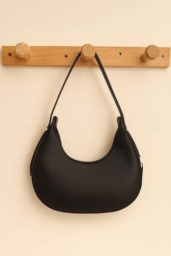 Petit sac a main simili cuir noir