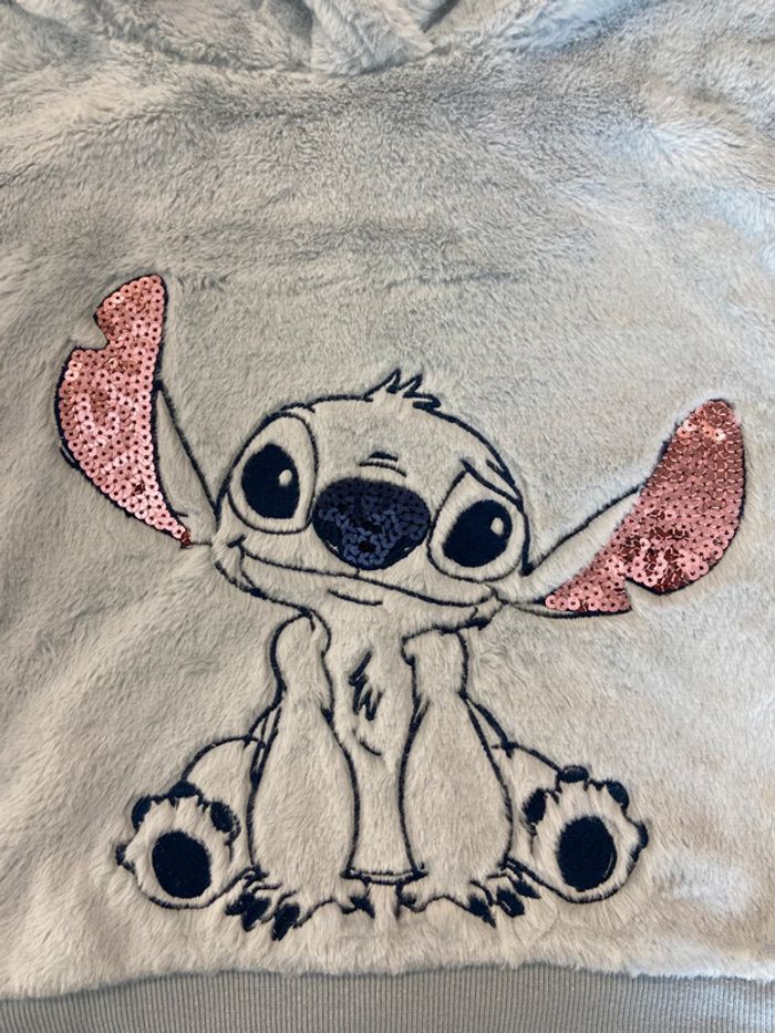 Pull à capuche tout doux Stitch fille 4-5 ans - photo numéro 4