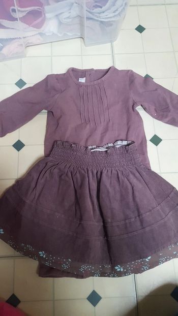 Ensemble body + jupe 3 mois DPAM