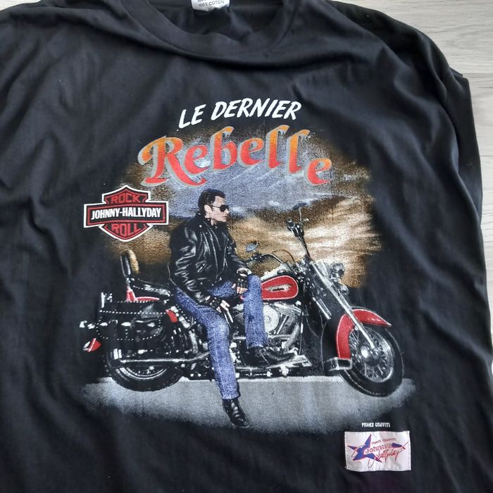 T-shirt noir homme sans manches imprimé "Johnny Hallyday " Sport Star taille XL - photo numéro 4