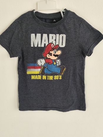T-shirt garçon 6 ans Mario 100% coton Super Mario enfant tee shirt très bon état