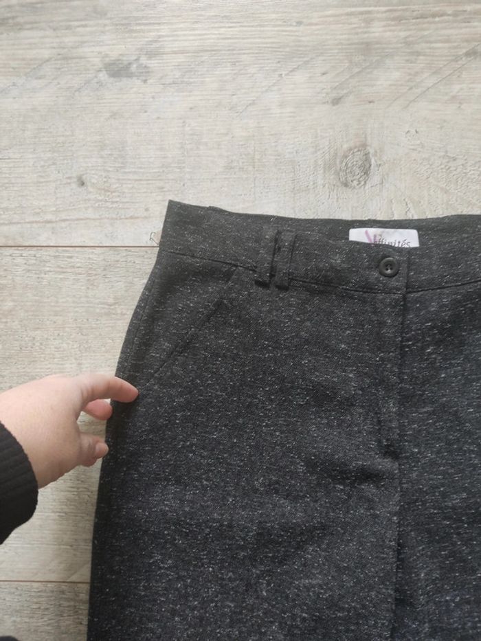 Pantalon droit gris et chiné taille 36 Armand Thiery - photo numéro 3