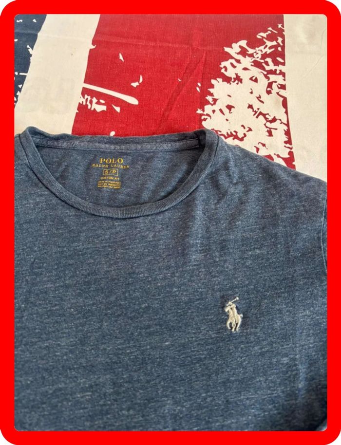 Sweat Ralph Lauren bleu chiné/cavalier blanc - photo numéro 7