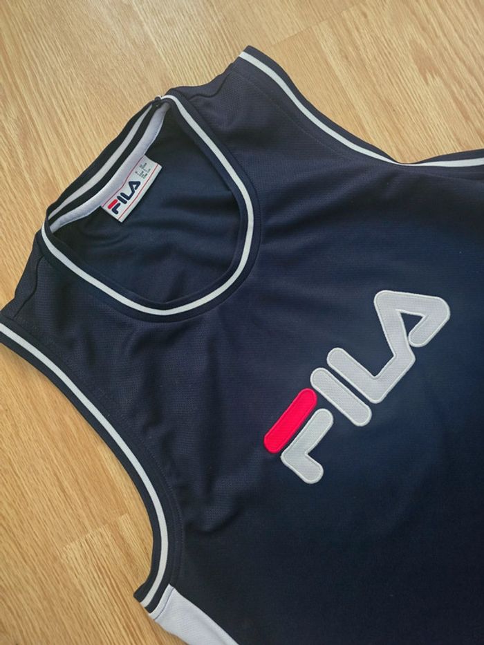 Réédition de debardeur Fila vintage style basketball - photo numéro 2