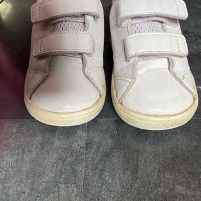 Baskets blanches et vertes fermeture scratch 21 Adidas - photo numéro 7