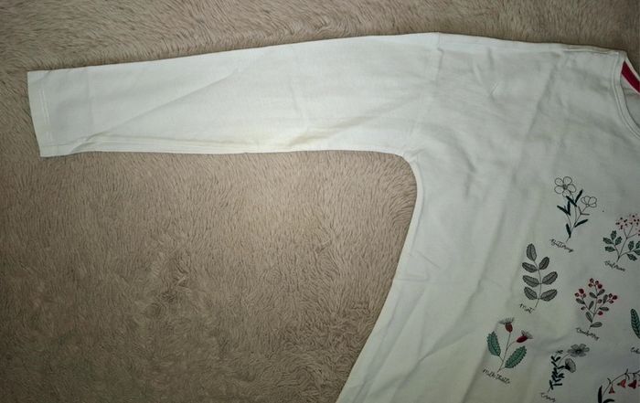 T shirt blanc feuille 10 ans okaidi - photo numéro 5