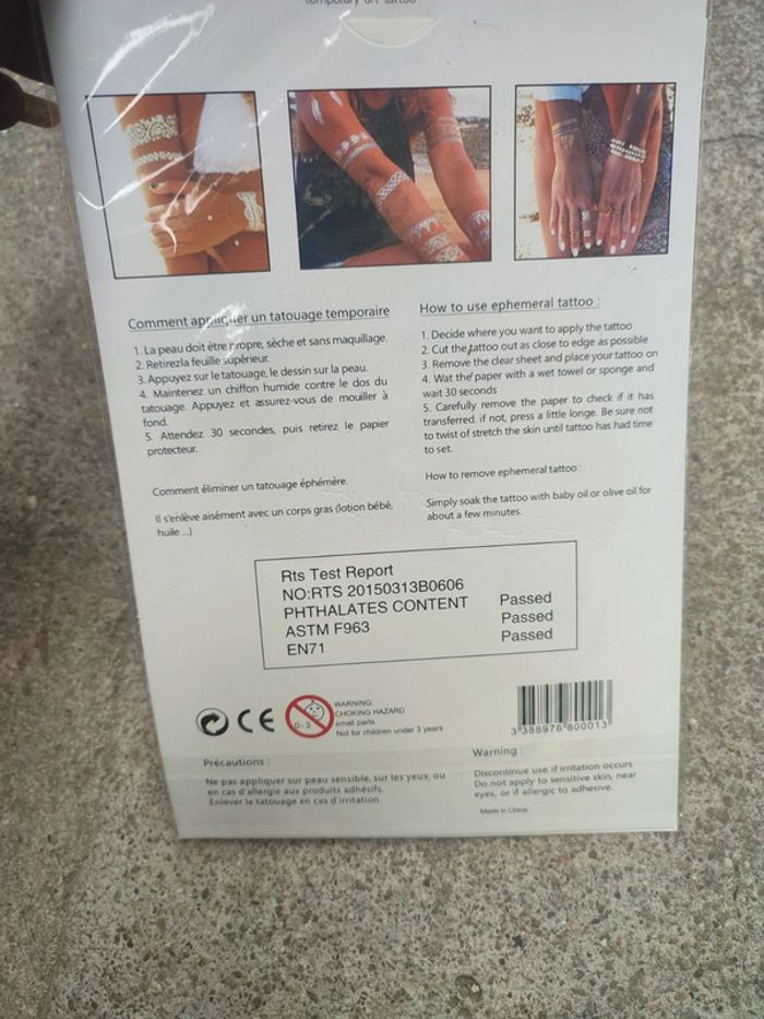 Tatouage plaquette temporaire - photo numéro 8