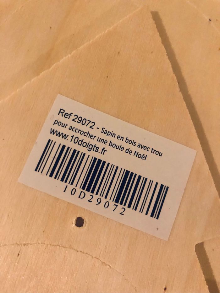 Étoile et sapins en bois - photo numéro 2