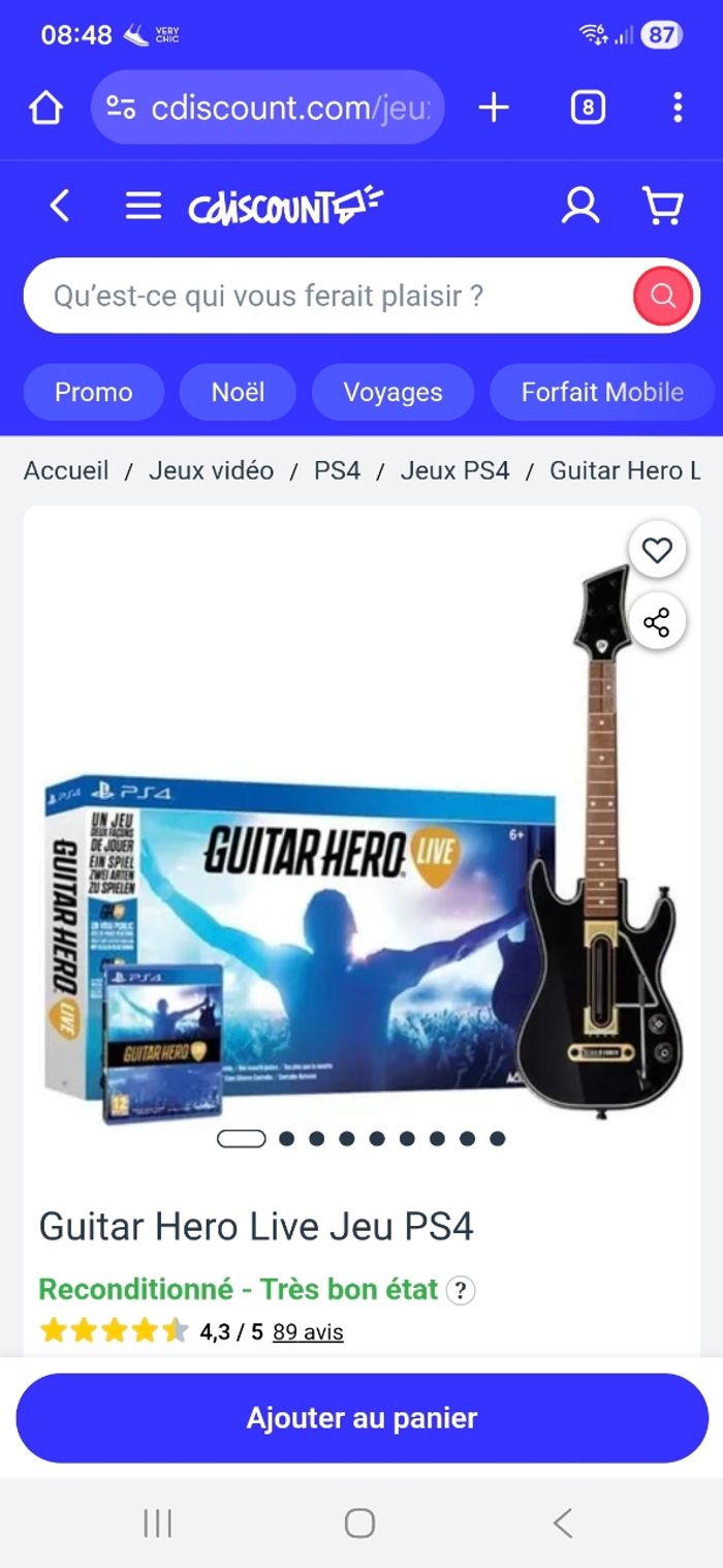 Ps4 avec jeux et manettes