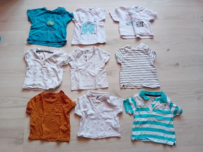 Lot de 9 tee-shirt manche courte 6 mois