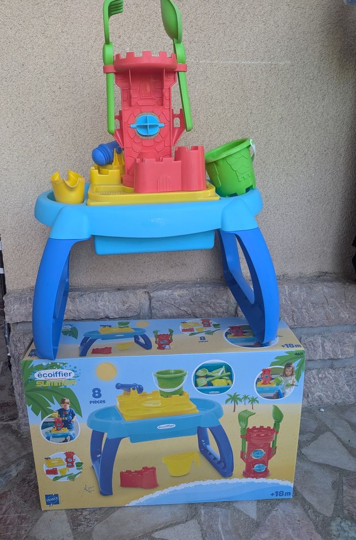 Table d'activité sable et eau.