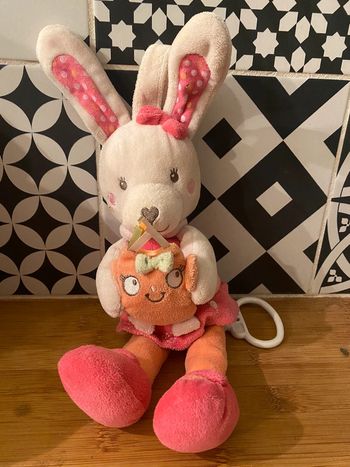 Peluche musicale lapin hiboux tex baby carrefour