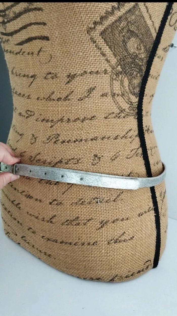 Ceinture argenté fine 90 cm - photo numéro 8