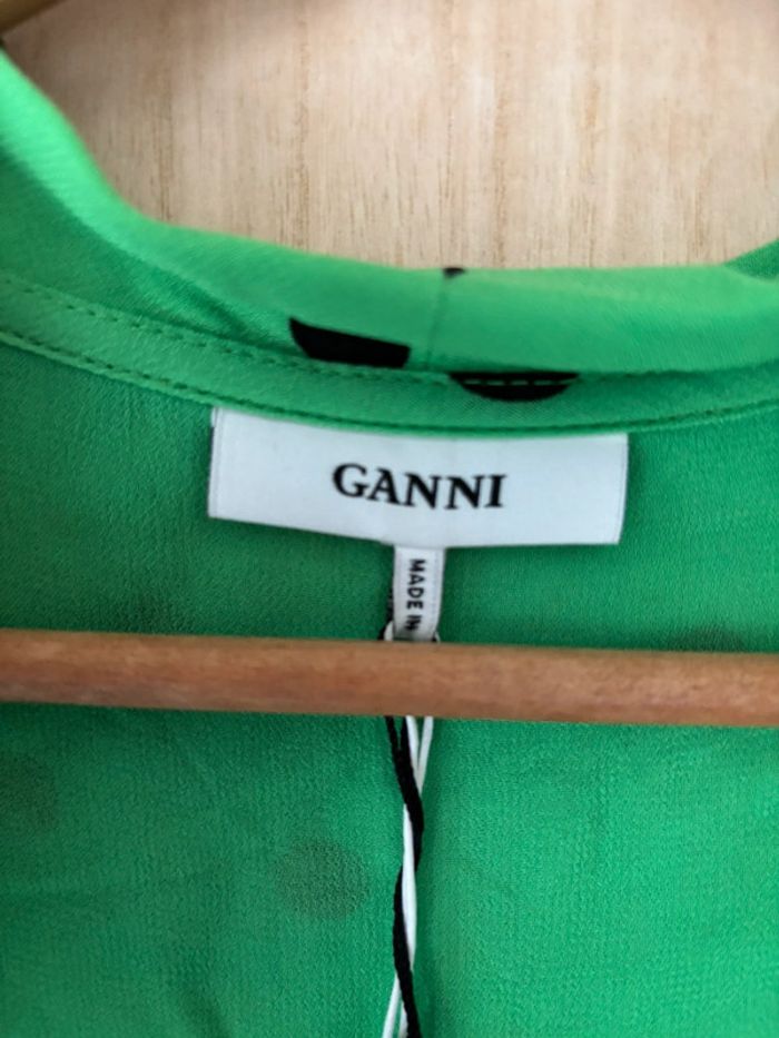 Robe Ganni verte à pois taille 38 - photo numéro 6