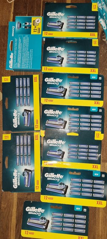 10 packets gilette mach3 
