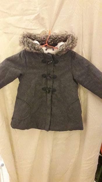 Manteau bien chaud gris pailleté