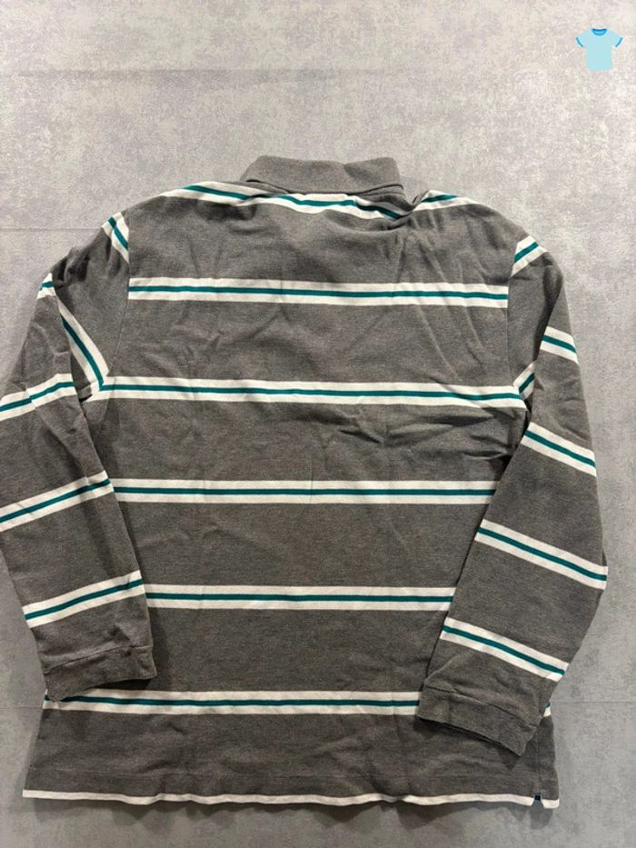 Polo Lacoste Manche longue Gris et vert Taille L - photo numéro 4