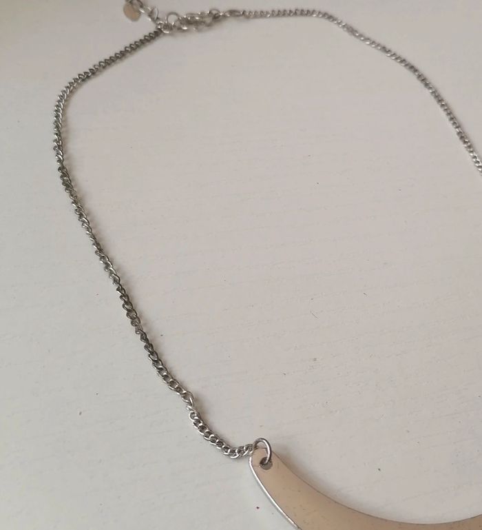 Lot de 2 collier métal argenté violet irisé perles de verre - photo numéro 12