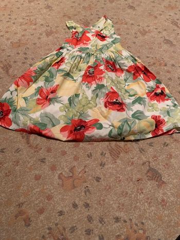 robe fleuri motif coquelicot 3 ans