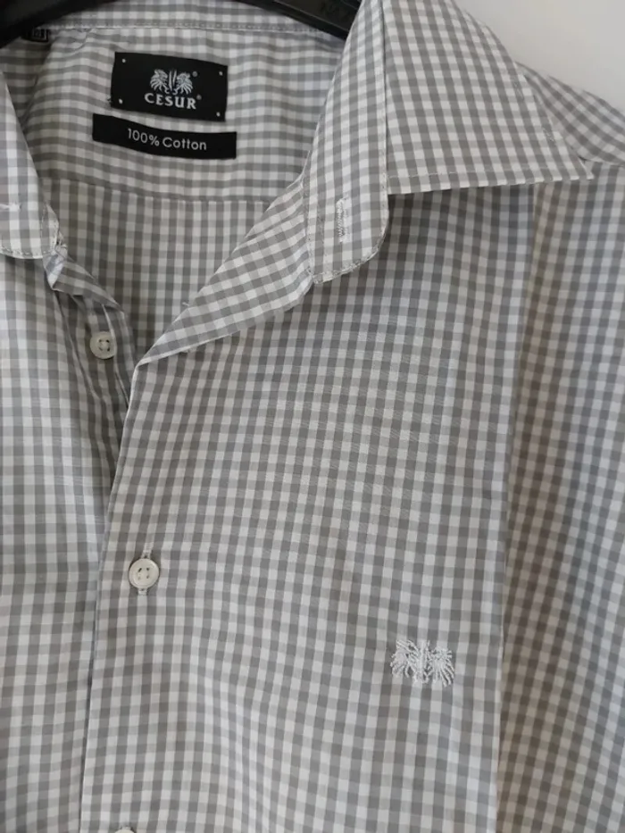 Chemise manches longues à carreaux Césur taille M - photo numéro 3