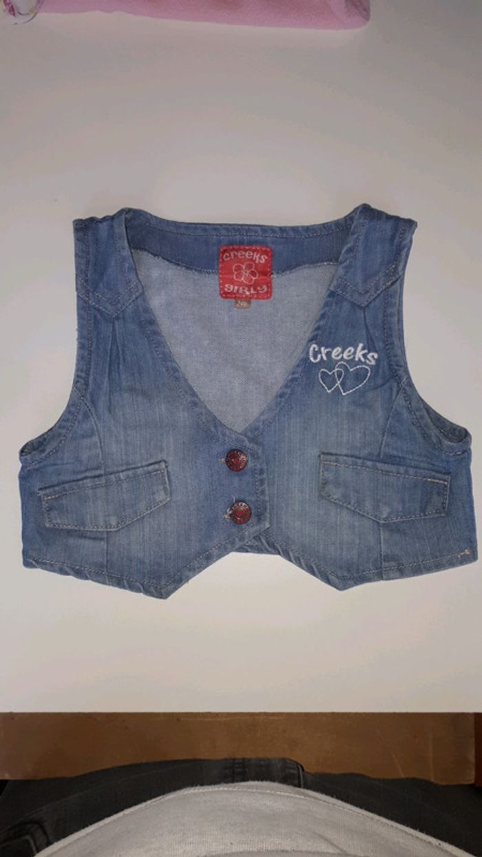 *Veste jeans sans manche Creeks