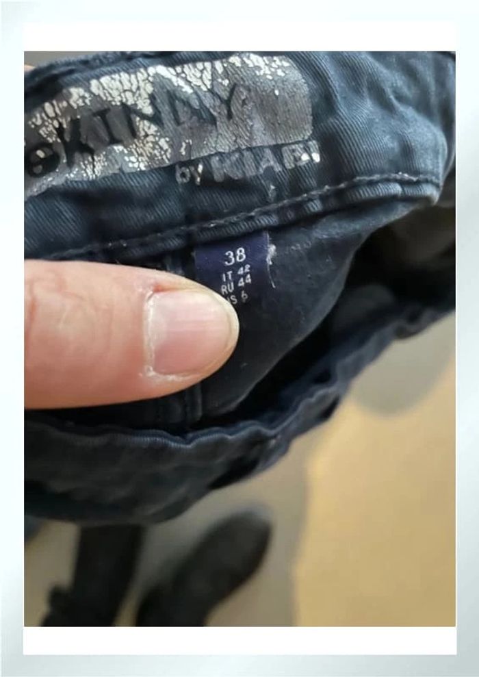 Jeans femme skinny bleu marine 38 - photo numéro 3