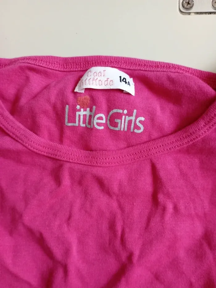 Lot de 2 débardeur un rose un noir little girl 14 ans - photo numéro 4