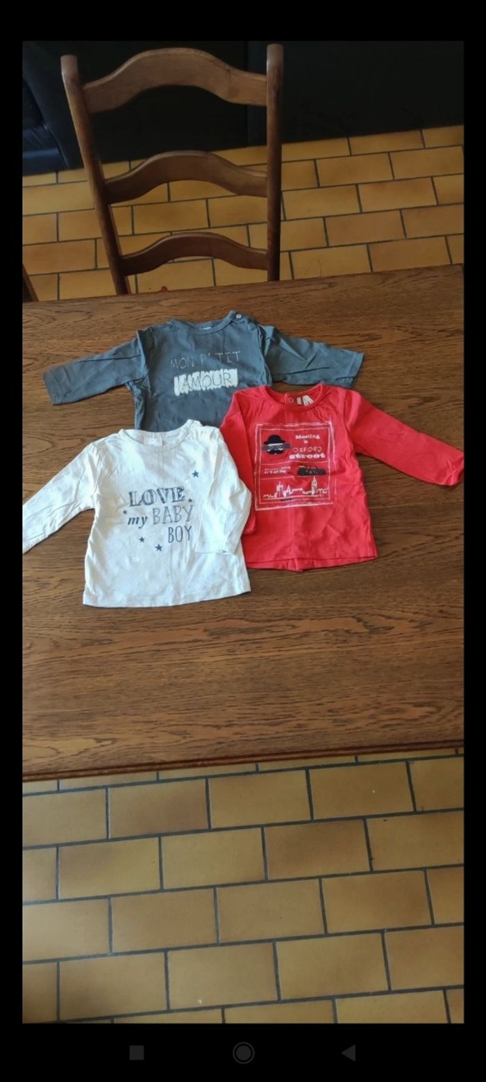 Tee-shirts manches longues 9 mois