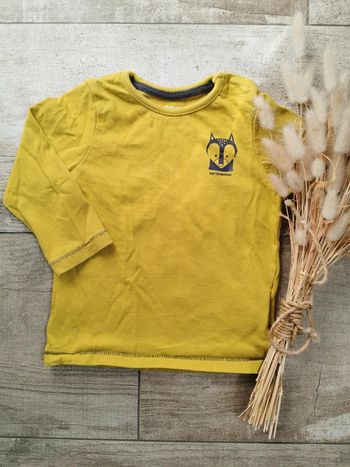 🌺Teeshirt Vertbaudet manches longues moutarde 12mois