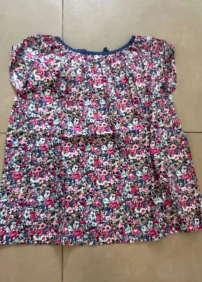 🌸 Chemisier fille fait main - taille 12 ans 🌸