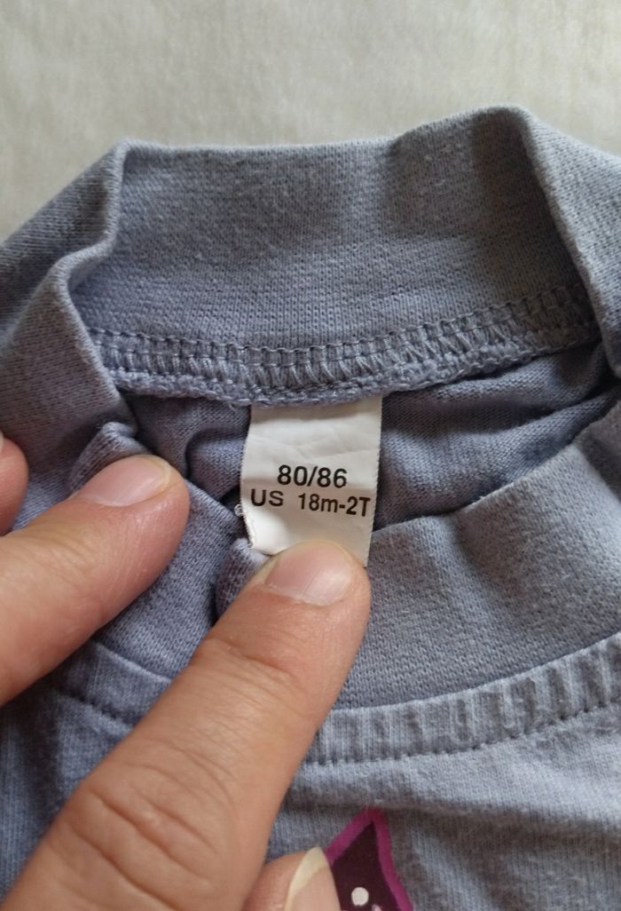 Ensemble Sweat bleu et pantalon bordeaux, Taille 18 mois - photo numéro 5