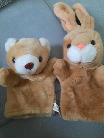 Lot peluches marionettes