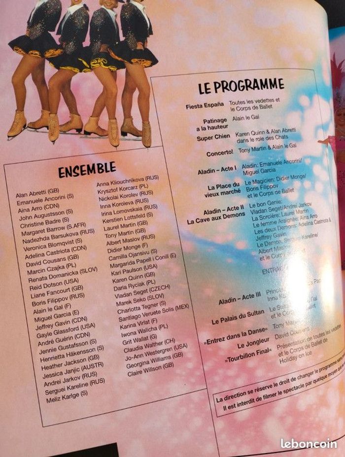 programme de spectacle holiday on ice - photo numéro 3